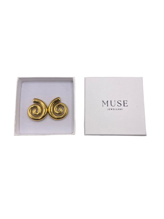 VIBRANT AOTEAROA EARRINGS 2.0 KORU DESIGN 18K GOLD PLATED