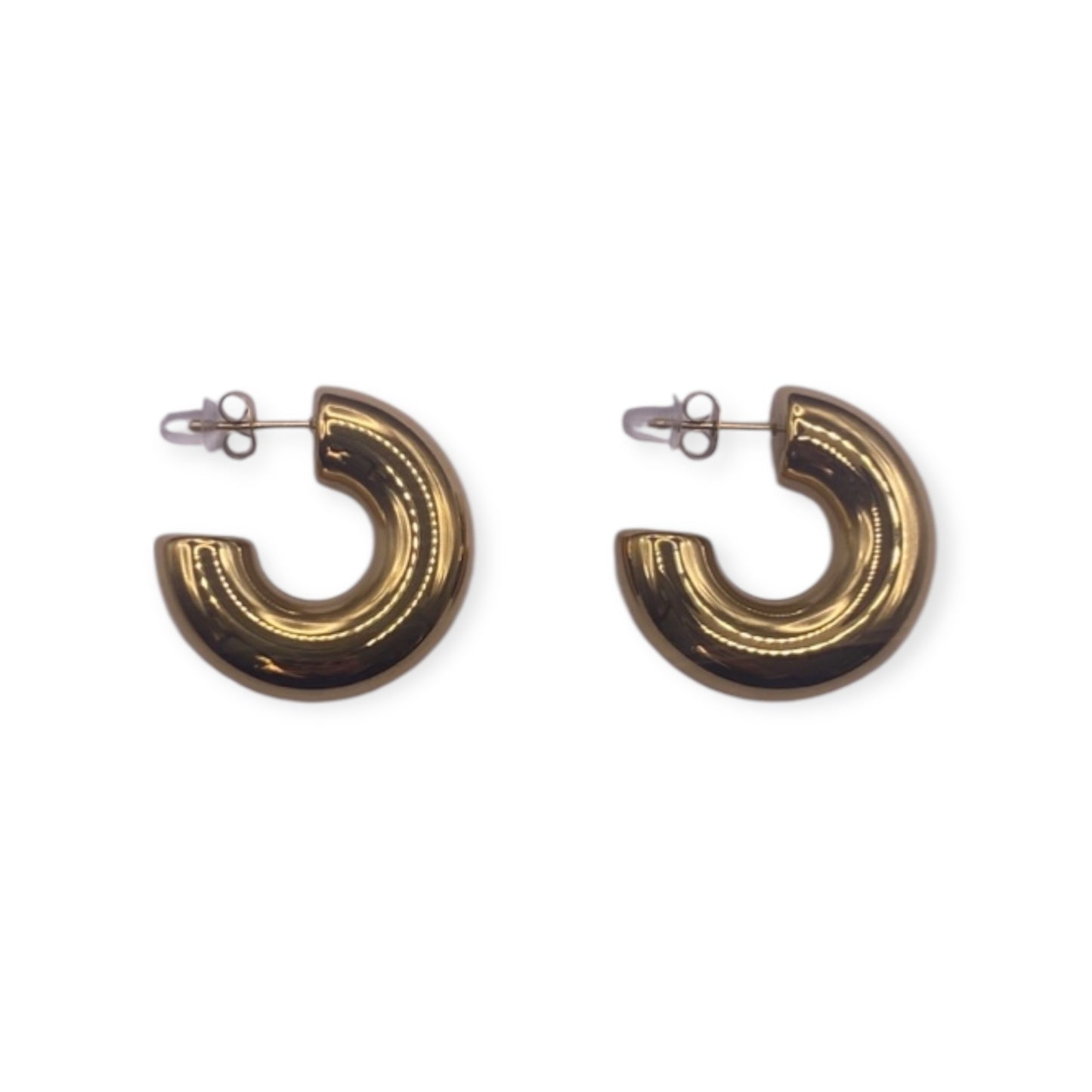 JACQUELINE HOOP EARRINGS - 18K GOLD PLATED