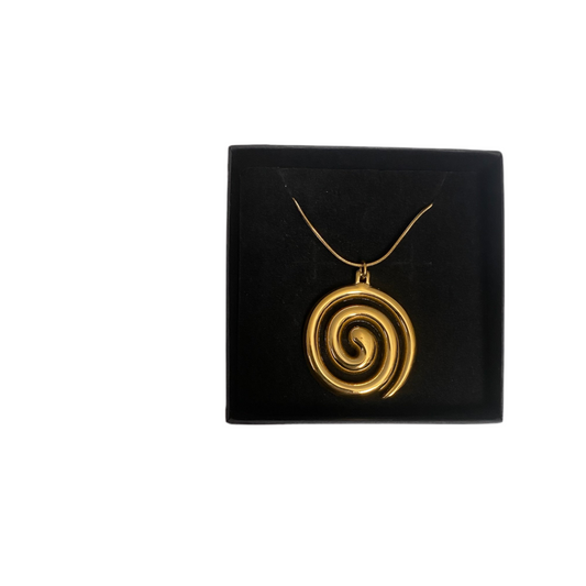 VIBRANT AOTEAROA NECKLACE KORU DESIGN 18K GOLD PLATED