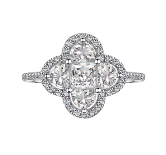 MADELIENE ETERNITY RING - PLATINUM WHITE DIAMOND SILVER