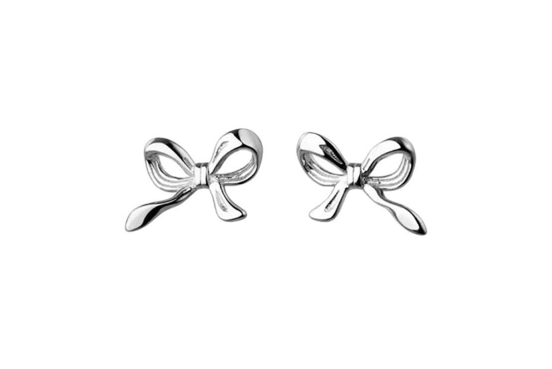 SCARLETT SMALL BOW EARRINGS - 925 STERLING SILVER