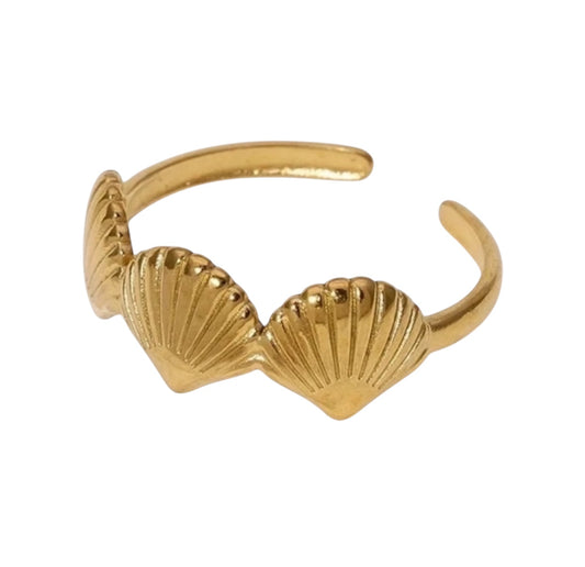 VIBRANT OCEAN RING - 18K GOLD PLATED