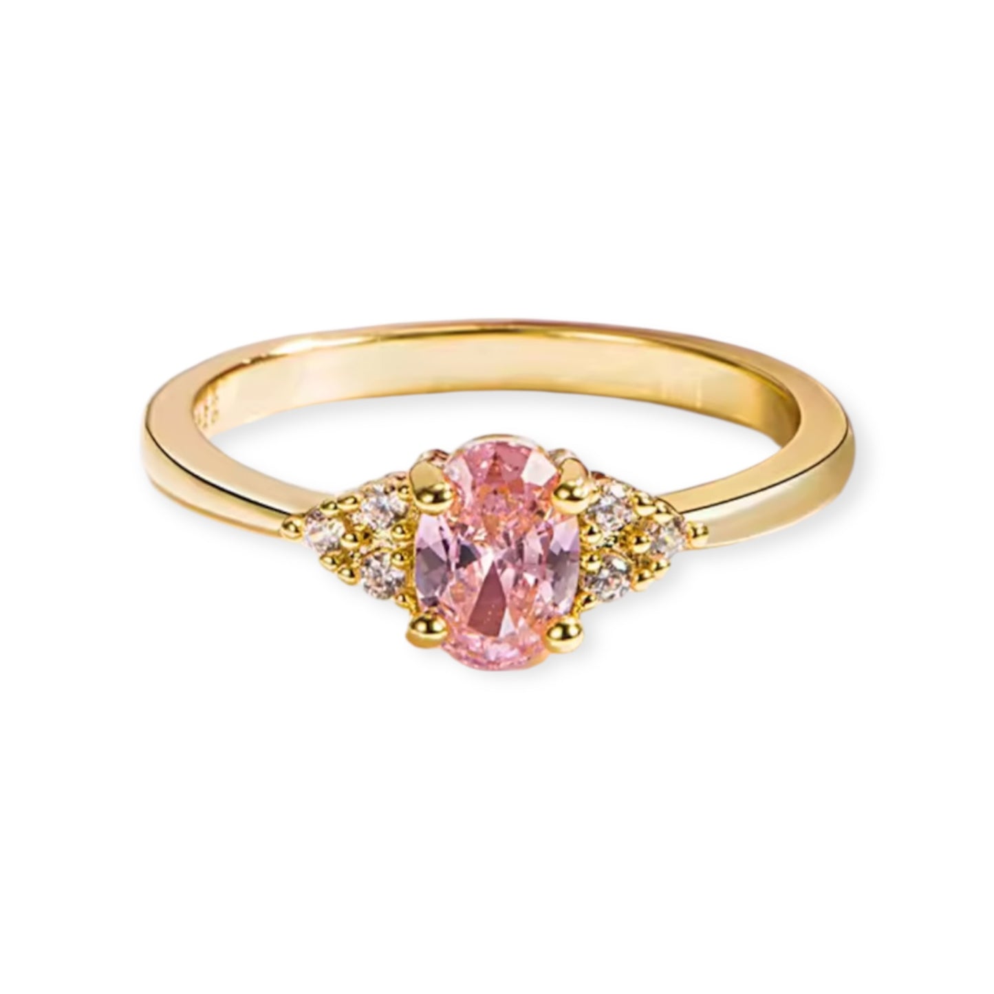 ARI RING PINK - 18K GOLD PLATED