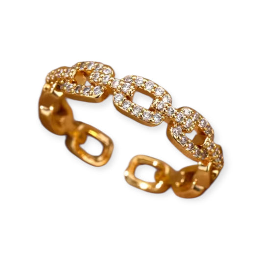 VIBRANT ETERNITY RING - 18K GOLD PLATED DIAMOND CUBIC ZIRCONIA