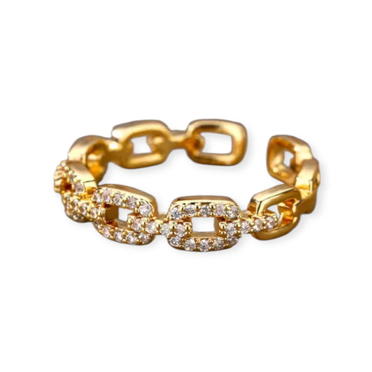 VIBRANT ETERNITY RING - 18K GOLD PLATED DIAMOND CUBIC ZIRCONIA